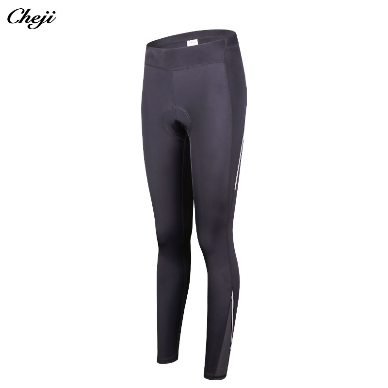 cheji bodybuilding fashion riding pants female summer long pants thin section perspiration breathable speed dry lifting hip and thin black