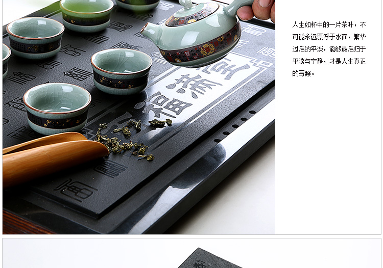 Ding heng sharply stone tea tray was large sea the whole piece of simple stone kung fu tea tea set tea sets of drainage