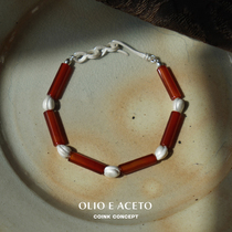 OLIO E ACETO Manau argent bead bracelet en épissage 925 argent design original texture beads musculature artisanale