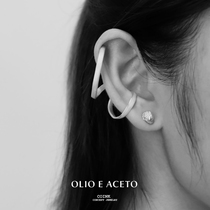 OLIO E ACETO Spiral Auntie Clip 925 Silver Handmade Texture Ear Hole COINK CONCEPT