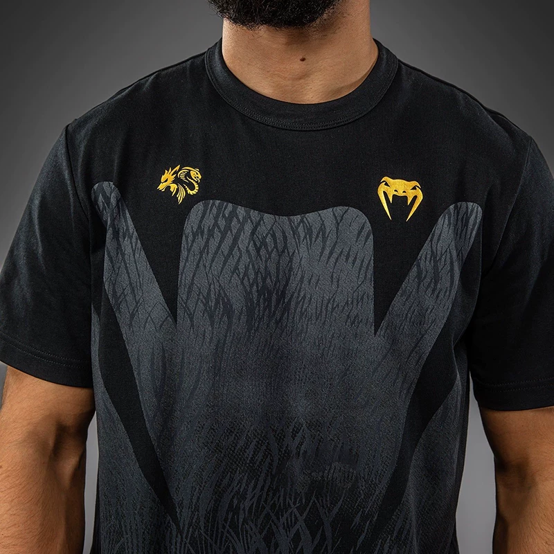 Футболка спортивного стиля с короткими рукавами и круглым вырезом VENUM ×Chimaev Venom Chimaev joints cotton повседневная