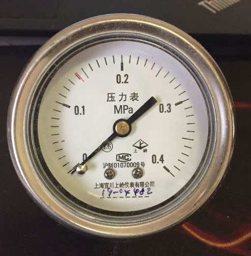 上海宜川上岭压力表新标准0-0.4MPa上海申安LDZX-50KBS灭菌器配件