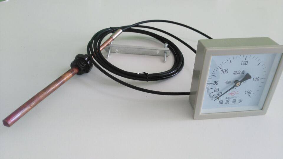 淄博新时代温度表温度计40-150℃方形 温度感应探头全套正品