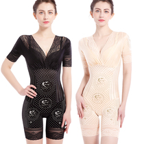 Abdominal waist lifting hip postpartum slimming shaping fat burning body body body Body underwear women Large size open crotch model