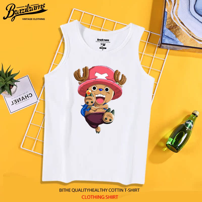 Áo vest vua hải lý nam thương hiệu thủy triều rung siêu lửa 乔巴 áo thun cotton giản dị dành cho sinh viên mùa hè - Áo vest cotton áo khoác ba lỗ nam