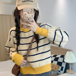 Женская футболка с длинными рукавами в полоску и цветовыми блоках, весна-осень, уникальный дизайн, свободный укороченный трикотажный топ, стильный дизайн.