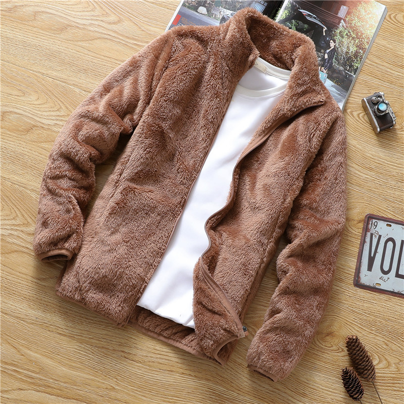 Men's Jacket for Autumn and Winter 2023, New Couple Style Casual Jacket, Fleece Short Jacket, Youth Thickened Sweatshirt with Added Fleece