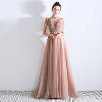 Banquet evening dress dress dress female senior texture aura Queen toast bride engagement simple generous wedding temperament