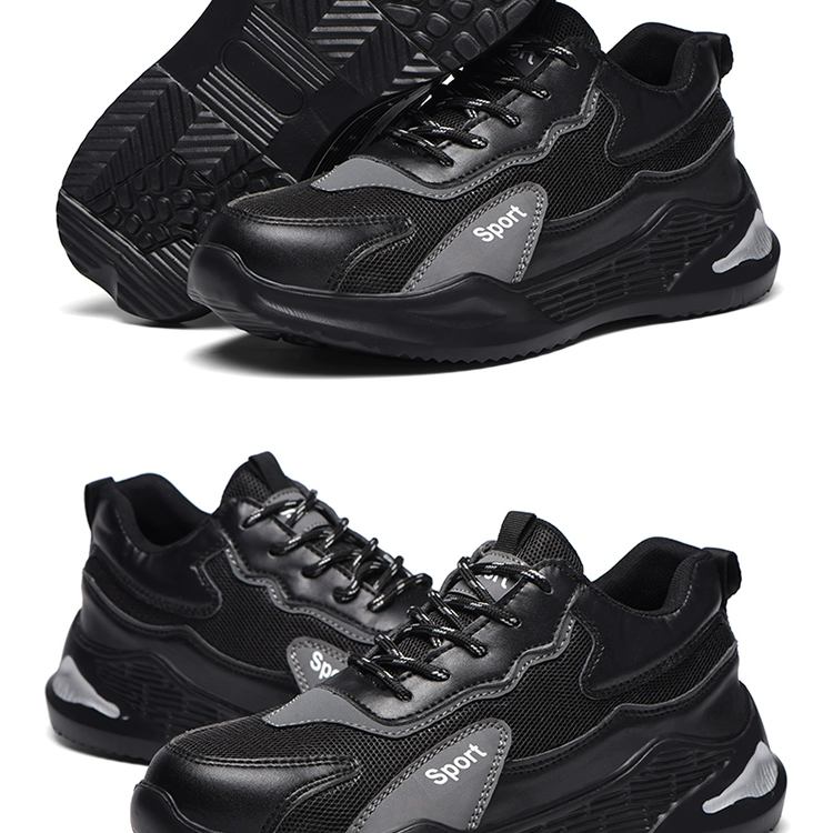 Labor protection shoes for men, breathable, deodorant, lightweight safety shoes, anti-smash, anti-puncture, steel toe, soft sole, non-slip, wear-resistant work shoes