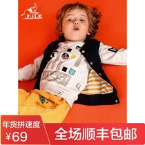 IK impression childhood boy vest 2019 new spring and autumn baby vest cotton clothes childrens waistband baby vest