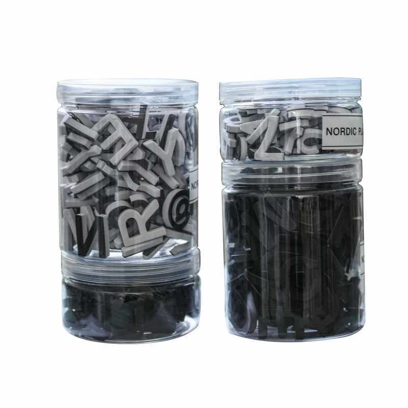 New INS brief Early teaching magnetic sticker personality DIY black and white letter message refrigerator post digital symbol sticker