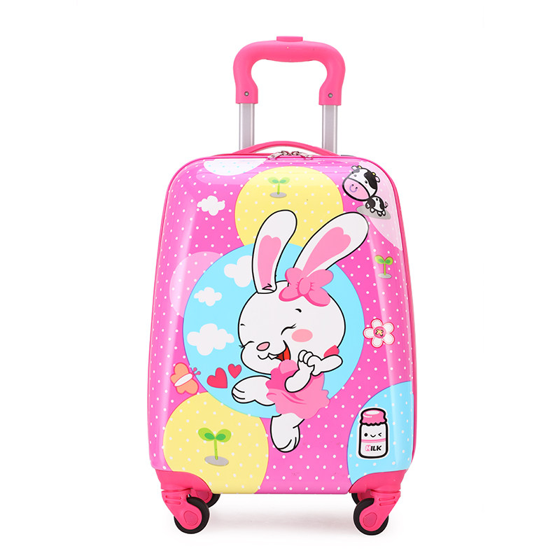 Child pull-lever case suitcase 1618 inch custom cute cartoon four-wheel drag box male and female baby student suitcase