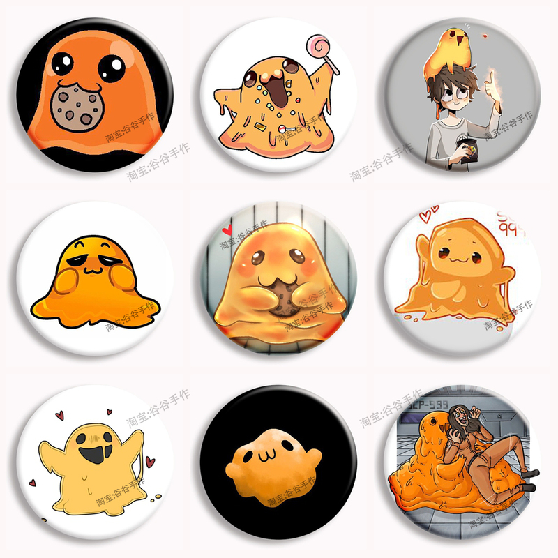 Scp Foundation Super Cute Slime Badge Scp-999 Tickle Monster Badge Brooch Pendant Scp Foundation Super Cute Slime Badge Scp-999 Tickle Monster Badge Brooch Pendant
