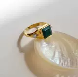 Spot Gemisland French Green Wild Fairy Emersians Pravanotic Natural Stone Tourmaline Texture Texture Golding Ring