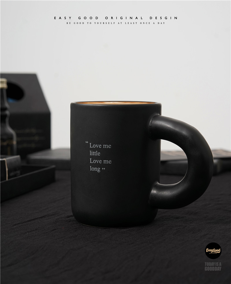 Easygood Nordic Ceramic Mark Cup Coffee Cup Drinking Water Cups Large Capacity Minima Home Office Tea Cup