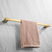 LFSTN Nordic Towel Rack Wire Drawing Gold Towel Rod Golden Bath Towel Rack Kitchen Hanging Pole Bathroom Toilet Slip