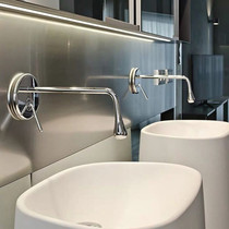 Bubble Bath Nordic Water Drop Tap Into Wall Hotel Toilet White Face Basin Concealed Hot And Cold Full Copper