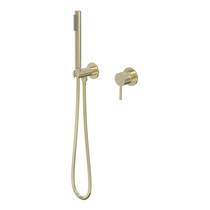 Bubble bathroom Nordic brushed gold into the wall concealed rain shower set all copper shower head bathroom hot and cold water