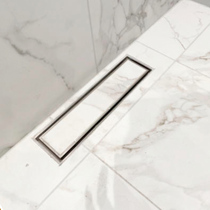 All-copper bathroom invisible floor drain deodorant rectangular shower room drainage groove strip inlaid large displacement rectangle