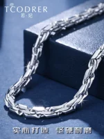 Платиновое мужское ожерелье, цепочка до ключиц, платина 950 пробы, платина 999 пробы