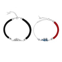 Mountain Sea lovers 925 silver red rope bracelet ins original small crowddesign personality 100 hitch a gift to commemorate the Mountain Alliance swear