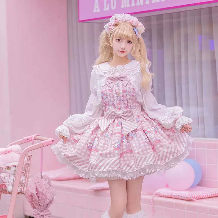 Сэнрио, милый slip-платье, стиль Лолита, Cinnamoroll, Lolita Jsk