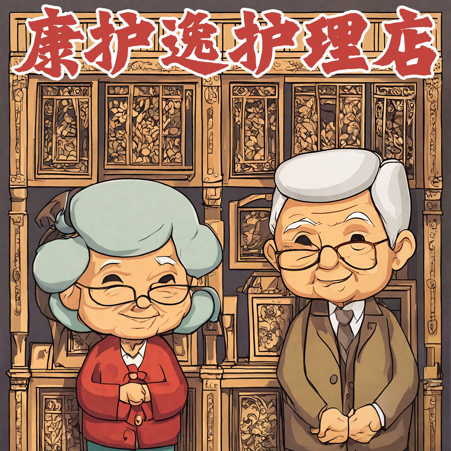 康护逸护理店的LOGO