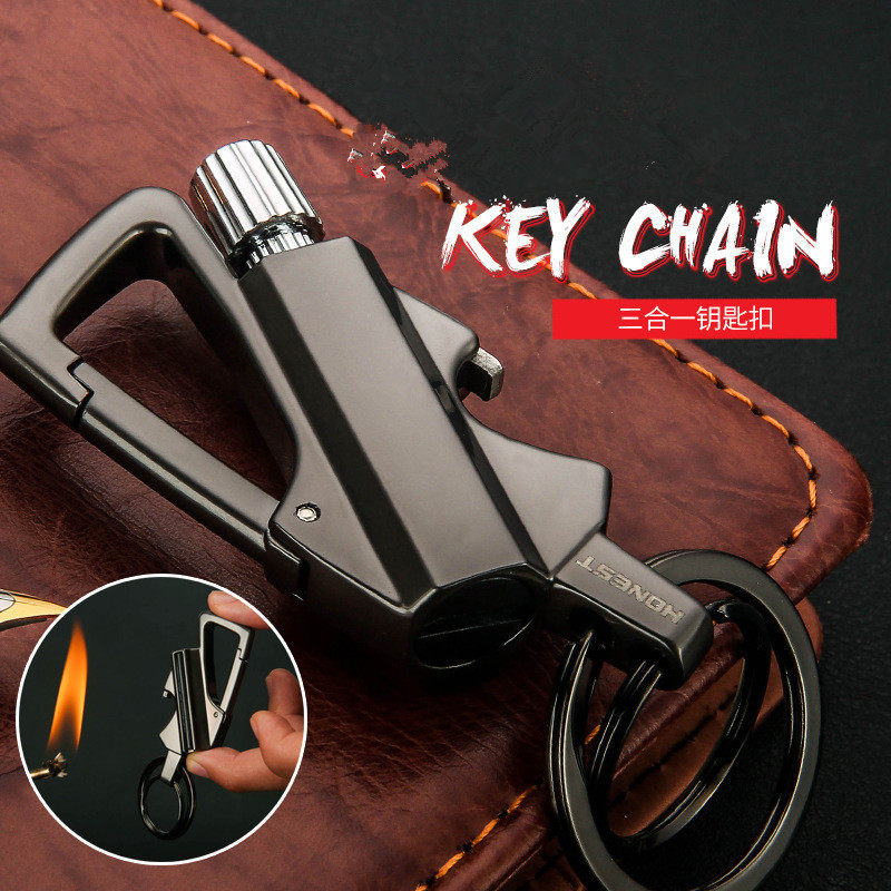 HONEST 100 Honest ten thousand Matches Kerosene Bottle Opener With Key Button Lighter Creative Gift Customize Outdoor