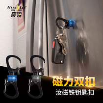 NiteIze magnetic hook buckle 360 degree rotating double-sided magnet suction hook buckle Seat belt lock key buckle