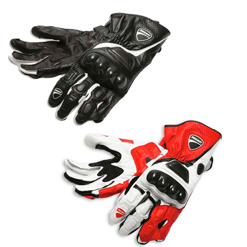 2016 DUCATI Carbon Fiber Gloves Soft Leather Motorcycle Motorcycle Gloves Breathable racing gloves