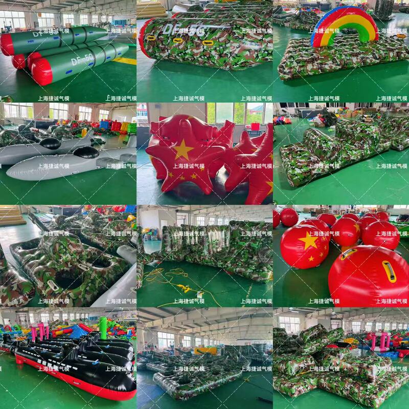 Intelligent Physical Activity Equipment, Chinese Military Defense, Army and Police Training Props, Inflatable Camouflage Aircraft, Tanks, Rockets