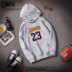 mới bóng rổ jersey xu hướng mùa thu của nam giới áo lỏng lẻo Lakers 23 James với những bộ quần áo cùng một chiếc áo khoác. 