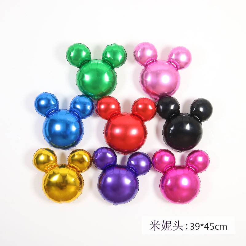 Minnie Head of Aluminum Film Balloon Balloon Children's Birthday Party Baby Baby Background Decoration