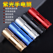 Purple light banknote inspection lamp small portable ultraviolet identification tobacco and alcohol cat moss flashlight special pen fluorescent agent detection lamp