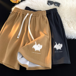 Men's Summer Sports Shorts, Loose Casual Youth Pants, Trendy Brand 2025 New Style, Boys' Five-Point Shorts