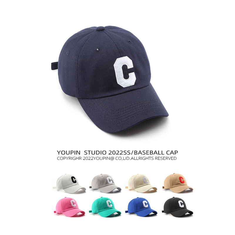 ins hat men's and women's net red simple letter wild baseball cap Korean version of the casual peaked cap curved brim hat autumn