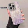 Suitable for Gradient Purple Butterfly Apple 17 Air Phone Case 16E New Model iPhone 15 Pro Max Shell 14Plus Feather Yarn 13 Special 12 Female 11 Protective Case Full Coverage Xsmax Anti-Drop 6 Light Luxury