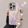 Suitable for Gradient Purple Butterfly Apple 17 Air Phone Case 16E New Model iPhone 15 Pro Max Shell 14Plus Feather Yarn 13 Special 12 Female 11 Protective Case Full Coverage Xsmax Anti-Drop 6 Light Luxury
