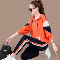 2020 new sports set womens spring and autumn running clothes Net Red fashion foreign style casual wear two sets