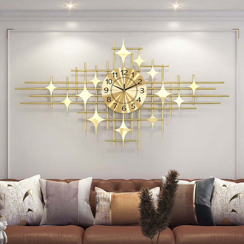 Nordic luxury wall clock living room home entrance dining room artistic creativity personality home wall decoration clock