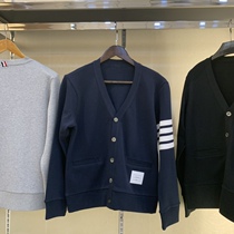 TB sweater jacket V-neck riding the wind and waves sister same style cardigan trendy brand male couple loose Korean version thickened w