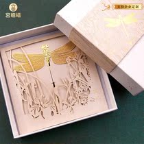 Hand Heart Dragonfly Metal Bookmark Plated 18k Gold Upscale Refined Classical China Wind Custom Remembrance Birthday Present