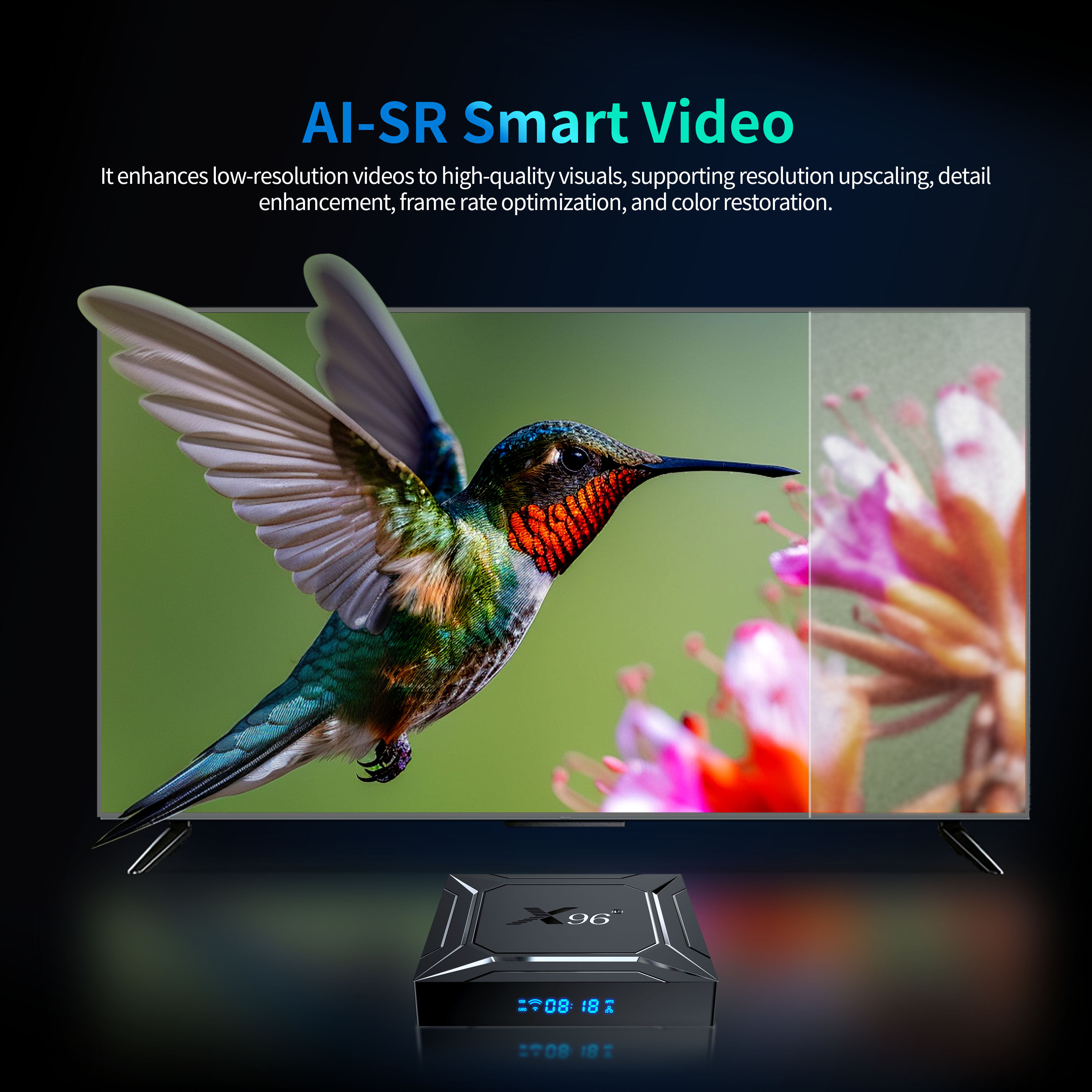 HDD-плеер x96 m200 amlogic s905x5m 4k tv box 5g wifi bt5.0 ai-sr 1000m No brand