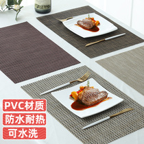 Thermal insulation mat table mat European PVC waterproof placemat thermal insulation anti-scalding table mat Western food mat dining cloth table mat