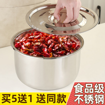 Pig oil tank stainless steel seasoning box commercial seasoning tank kitchen seasoning bucket condiment box taste Cup seasoning jar