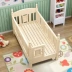 Giường gỗ rắn tùy chỉnh cho trẻ em với giường bảo vệ giường cũi trẻ sơ sinh Giường công chúa giường nâng cao mở rộng khâu giường - Giường