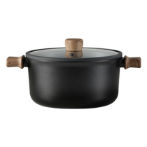 Carrot titanium steamer household large-capacity non-stick soup pot double-ear cooking stew pot-body induction cooker gas stove special
