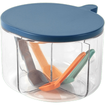 Carrot seasoning box one-piece multi-grid household kitchen seasoning jar salt shaker MSG storage combination set seasoning box