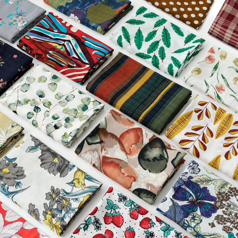 Artificial cotton fabric cotton foam cloth summer thin dress cheongsam cotton silk clothing fabric cotton printed cloth