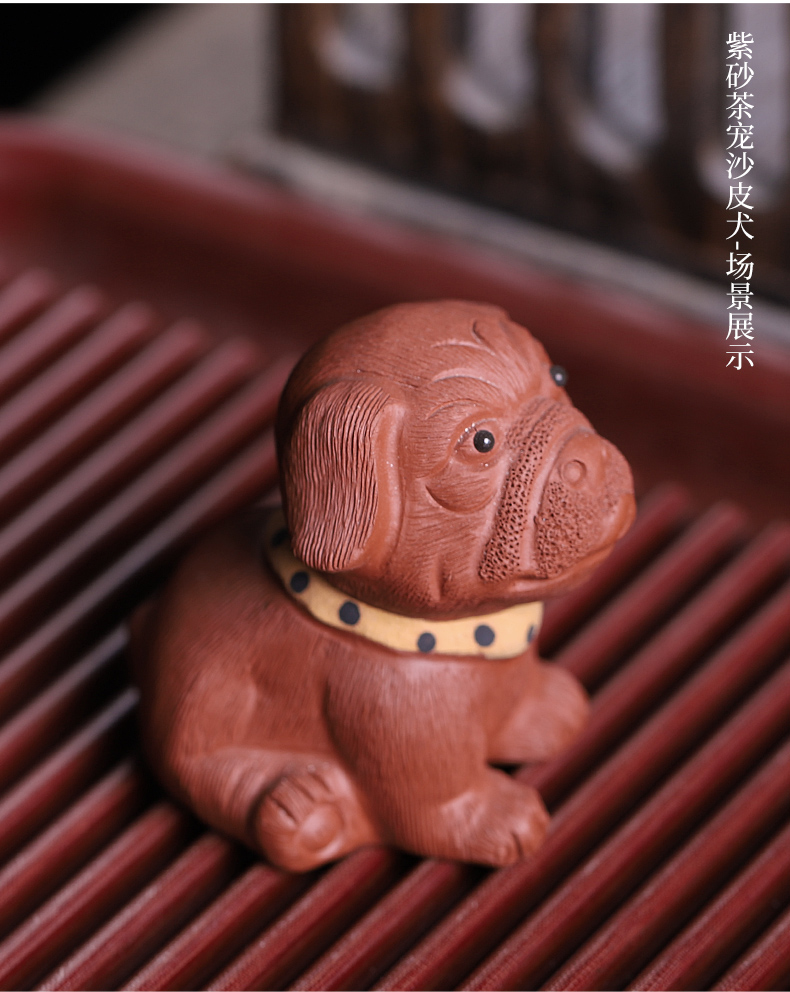 Purple sand tea pet individuality creative tea set decoration accessories tea tray was small ornament, lovely rabbit Chinese zodiac ornament